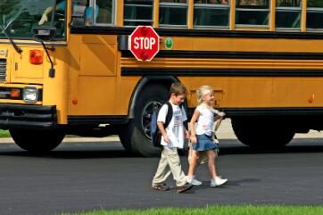 Picture of Students Getting Off School Bus